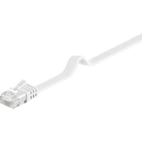 goobay Câble de raccordement RJ-45 U/UTP avec Cat.6 Blanc, 7 mètres, câble plat