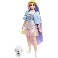 Barbie Extra Doll #2 - Shimmery Look avec Pet Puppy Pop, Poupée