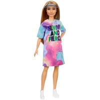 Barbie Fashionistas Doll 159 - Robe T-Shirt Tie-Dye, Poupée