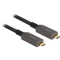 DeLOCK Câble USB-C optique actif 4K vidéo + données + PD Noir