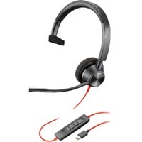 HP Poly Blackwire 3310 Monaural USB-C casque on-ear Noir, PC
