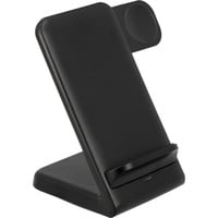 Just in Case 3-in-1 Wireless Charger Stand 15 W, Chargeur Noir