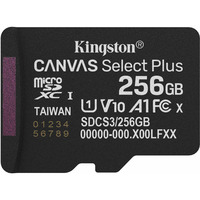 Kingston Canvas Select Plus 256 Go MicroSDXC, Carte mémoire Noir, UHS-I U1, Class 10, V10