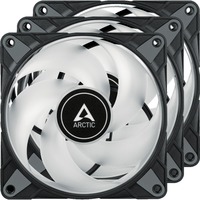 ARCTIC P12 PWM PST A-RGB, 3 pièces, Ventilateur de boîtier Noir/transparent, 3 pièces, connecteur de ventilateur PWM à 4 broches