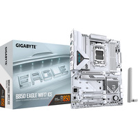 GIGABYTE B850 EAGLE WiFi7 ICE carte mère socket AM5 Blanc/Argent, RAID, 2.5Gb-LAN, Wi-Fi 7, BT 5.4, Sound, ATX
