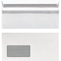 Herlitz 00768804 enveloppe DL (110 x 220 mm) Blanc 25 pièce(s) Blanc, DL (110 x 220 mm), Blanc, Papier, 75 g/m², 25 pièce(s)