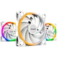 be quiet! Light Wings White 140 mm PWM haute vitesse Triple Pack, Ventilateur de boîtier Blanc, 3 pièces, avec hub ARGB, connecteur de ventilateur PWM 4 broches