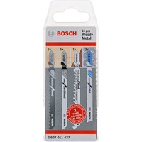 Bosch 2 607 011 437 Lame de scie sauteuse, à chantourner et sabre Lames de scie sauteuse 15 pièce(s), Jeu de lames de scie Lames de scie sauteuse, Métal, Bois, 15 pièce(s), Ampoule