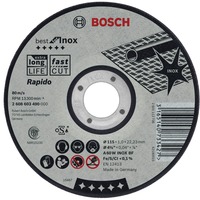 Bosch 2 608 603 492 Disque de coupe accessoire pour meuleuse d'angle Disque de coupe, Flat centre, Acier, Bosch, 2,22 cm, 12,5 cm