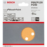 Bosch C470 Best for Wood and Paint, Feuille abrasive 6 pièce(s)