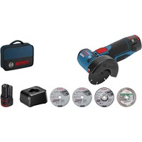 Bosch GWS 12V-76 PROFESSIONAL meuleuse d'angle 7,6 cm 19500 tr/min 700 g Bleu/Noir, 19500 tr/min, 7,6 cm, Batterie, 2 Ah, 700 g