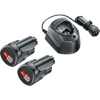 Bosch Starter-Set 2 x 1,5 Ah & GAL 1210 CV, Chargeur Noir