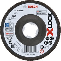 Bosch X-LOCK X571 BEST FOR METAL Disque abrasif, Meule d’affûtage Disque abrasif, Acier, Bosch, 2,22 cm, 12,5 cm, Noir, Blanc