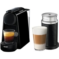 DeLonghi Nespresso Essenza Mini & Aeroccino3 EN85.BAE, Machine à capsule Noir