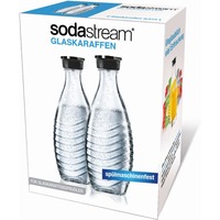 SodaStream 1047200490 Duopack carafes d'eau, Pichet Transparent/Noir, incl. 2 carafes en verre