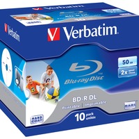 Verbatim 43736 disque vierge Blu-Ray BD-R 50 Go 10 pièce(s), Disques Blu-ray 50 Go, BD-R, Coffret à bijoux, 10 pièce(s), Vente au détail