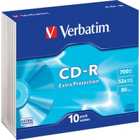 Verbatim CD-R Extra Protection 700 Mo 10 pièce(s) 52x, CD-R, 700 Mo, Petit boitier, 10 pièce(s)