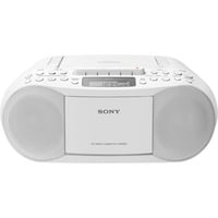 Sony CFD-S70W Boombox CD/cassette avec radio, Lecteur de CD Blanc, Radio, CD, cassette