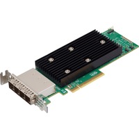 Broadcom 9305-16e carte et adaptateur d'interfaces PCIe, SAS, Mini-SAS, Contrôleur PCIe, PCIe, SAS, Mini-SAS, Profil bas, PCIe 3.0, SATA, Aluminium, Noir, Vert