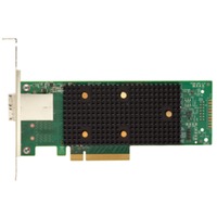 Broadcom 9400-8e carte et adaptateur d'interfaces Interne SAS, SATA, Contrôleur PCIe, SAS,SATA, Profil bas, PCIe 3.1, Noir, Vert, Métallique, 4500000 h