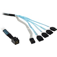 Broadcom L5-00219-00 câble Serial Attached SCSI (SAS) Noir, Adaptateur SFF-8643, 4 x SATA 7-pin, Noir, LSI 9300-4i, 9300-8i, 9300-4i4e, 9361-4i, 9361-8i, 9341-4i, 9341-8i