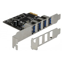 DeLOCK 90304 carte et adaptateur d'interfaces USB 3.0 Interne PCIe, USB 3.0, Profil bas, PCIe 2.0, Vert, Chine