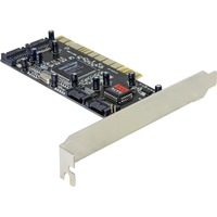 DeLOCK Controller SATA, 4 port w/ Raid, Contrôleur 4 port w/ Raid, 32-Bit PCI 2.2, Détail Lite