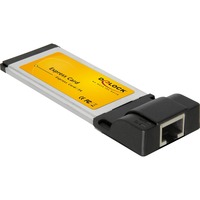 DeLOCK Gigabit Ethernet ExpressCard Adapter 1000 Mbit/s, Carte réseau Noir, Noir, 66216