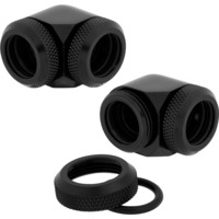 Corsair Hydro X Series XF Hardline 90° 14 mm OD, Connecteur Noir, 2 piéces