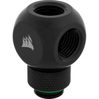 Corsair Hydro X Series XF Rotary Y-Splitter, Connecteur Noir, Raccord, Laiton, Noir, 1/4", Liquide