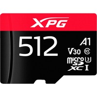 ADATA ADATA microSD 512Go XPG Game UHS-I U3, Carte mémoire Noir/Rouge