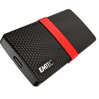 Emtec X200 Portable 256 Go SSD externe Noir/Rouge, USB-C 3.2 (5 Gbit/s)