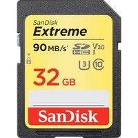 SanDisk Extreme 32 Go SDHC UHS-I Classe 10, Carte mémoire 32 Go, SDHC, Classe 10, UHS-I, 90 Mo/s, 40 Mo/s