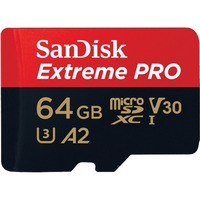 SanDisk Extreme Pro 64 Go microSDXC, Carte mémoire Noir, Classe 10