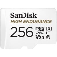 SanDisk MicroSDXC haute endurance 256 Go, Carte mémoire Blanc, UHS-I U3, Classe 10, V30