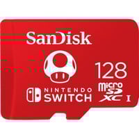 SanDisk MicroSDXC pour Nintendo Switch, 128 Go, Carte mémoire Rouge, UHS-I U3, V30