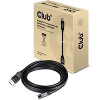 Club 3D DisplayPort 1.4 DSC 1.2 HBR3 HDR Bidirectionnel, Câble d'extension Noir, 3 mètres, 8K 60Hz