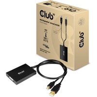Club 3D Mini DisplayPort 1.2 > Dual Link DVI-D, Adaptateur Noir, 0,6 mètres