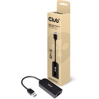 Club 3D USB-A 3.2 Gen1 > RJ-45 2.5Gbps, Adaptateur Noir, 0,16 mètres