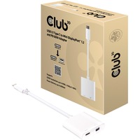 Club 3D USB-C 3.1 > Mini DisplayPort 1.2 and PD 60 W, Adaptateur Blanc, 0,18 mètres