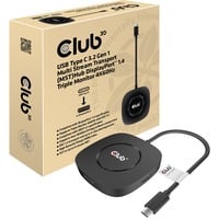 Club 3D USB Type C 3.2 Gen 1 MST Hub DisplayPort 1.4 Triple Monitor, Station d'accueil Noir