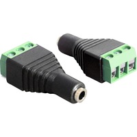 DeLOCK 65455 changeur de genre de câble 3.5 mm 3 pin terminal block Noir, Vert, Adaptateur 3.5 mm, 3 pin terminal block, Noir, Vert