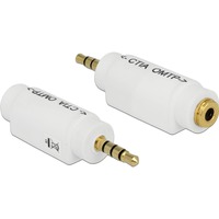 DeLOCK 65590 changeur de genre de câble 3.5mm 3,5mm Blanc, Adaptateur Blanc, 3.5mm, 3,5mm, Blanc