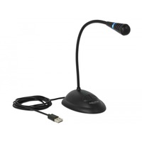 DeLOCK Microphone à col de cygne USB Noir