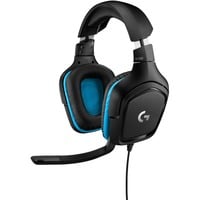 Logitech G432 7.1 Surround Sound Wired casque gaming over-ear Noir/Bleu, PC, PlayStation 4, PlayStation 5, Xbox One, Xbox Series X|S, Nintendo Switch