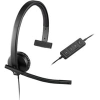 Logitech USB Mono Headset H570e, Casque/Écouteur Noir