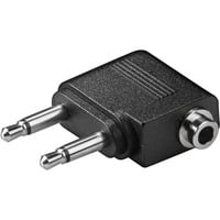 goobay 61006 adaptateur et connecteur de câbles 2x3.5 mm mono 3.5 mm stereo Noir 2x3.5 mm mono, 3.5 mm stereo, Mâle/Femelle, Noir