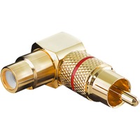 goobay Adaptateur d'angle Cinch audio Plaqué or