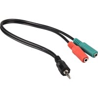 goobay Jack stéréo 4 broches > 2x jack, Adaptateur 0,3 mètre