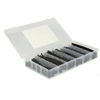 DeLOCK Boîte de gaines thermorétractables, Gaine thermorétractable Noir, 100 pièces